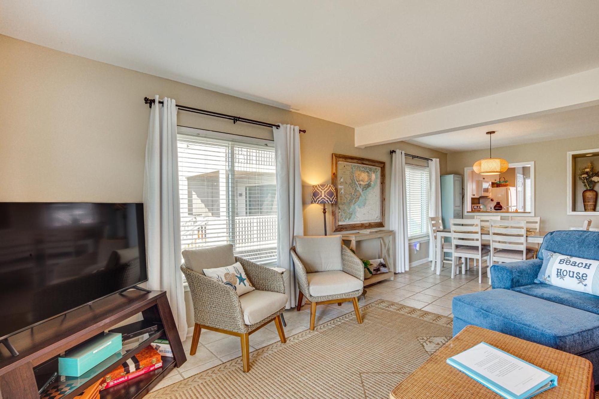 Harbor Island Condo With Deck - Steps To Beach! Oceanmarsh Subdivision エクステリア 写真